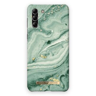 iDeal Of Sweden Samsung Galaxy S21 Fashion Bagside Case Mint Swirl Marble