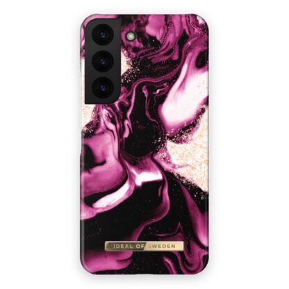 iDeal Of Sweden Samsung Galaxy S22 Fashion Case Golden Ruby Marble