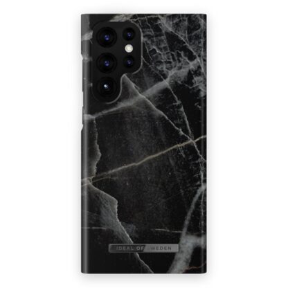 iDeal Of Sweden Samsung Galaxy S22 Ultra Fashion Case Black Thunder Marble
