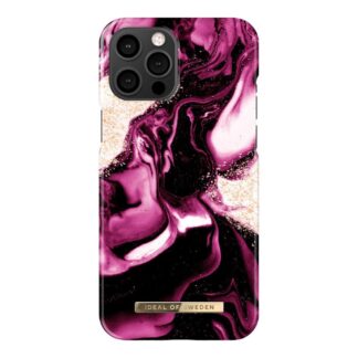 iDeal Of Sweden iPhone 12 Pro Max Fashion Case Golden Ruby Marble