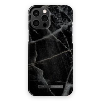 iDeal Of Sweden iPhone 12 Pro Max Fashion Cover Black Thunder Marble