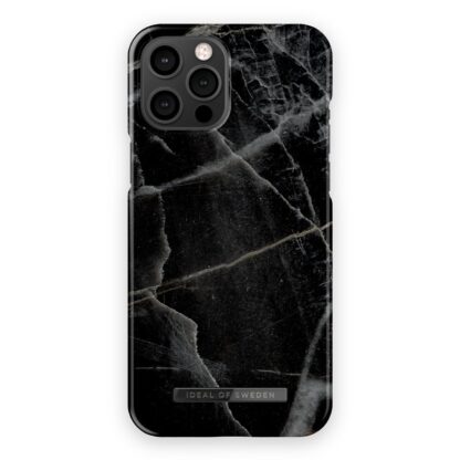 iDeal Of Sweden iPhone 12 Pro Max Fashion Cover Black Thunder Marble