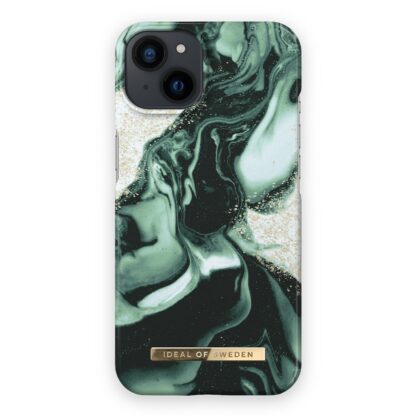 iDeal Of Sweden iPhone 13 Fashion Cover Golden Olive Marble