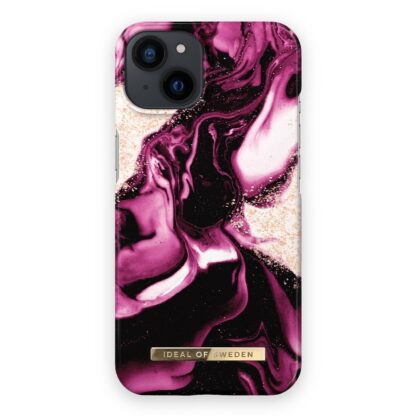 iDeal Of Sweden iPhone 13 Mini Fashion Case Golden Ruby Marble