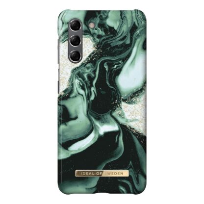 iDeal of Sweden Samsung Galaxy S21 Fashion Case Golden Olive Marble