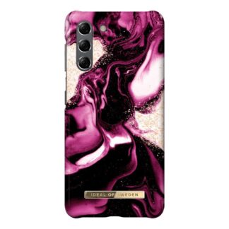 iDeal of Sweden Samsung Galaxy S21 Fashion Case Golden Ruby Marble