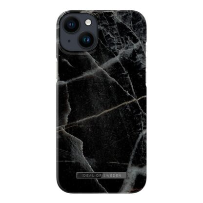 iPhone 14 Plus iDeal Of Sweden Fashion Case - Black Thunder Marble