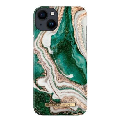 iPhone 14 Plus iDeal Of Sweden Fashion Case - Golden Jade Marble