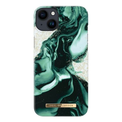 iPhone 14 Plus iDeal Of Sweden Fashion Case - Golden Olive Marble