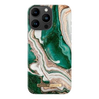 iPhone 14 Pro Max iDeal Of Sweden Fashion Case - Golden Jade Marble