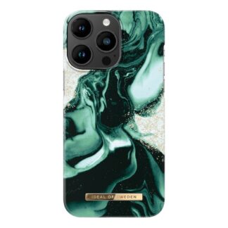 iPhone 14 Pro Max iDeal Of Sweden Fashion Case - Golden Olive Marble