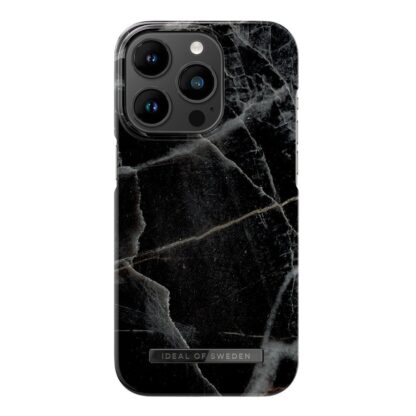 iPhone 14 Pro iDeal Of Sweden Fashion Case - Black Thunder Marble