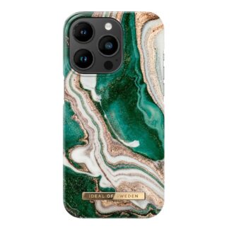 iPhone 14 Pro iDeal Of Sweden Fashion Case - Golden Jade Marble