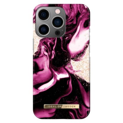 iPhone 14 Pro iDeal Of Sweden Fashion Case - Golden Ruby Marble