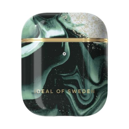 iDeal Of Sweden Apple AirPods (1 & 2. gen.) Fashion Case Golden Olive Marble