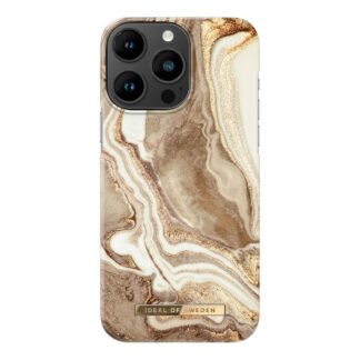 iPhone 14 Pro Max iDeal Of Sweden Fashion Case - Golden Sand Marble