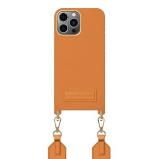 iPhone 13 Pro Max / 12 Pro Max iDeal Of Sweden Athena Necklace Cover m. Lille Taske - Orange Sorbet